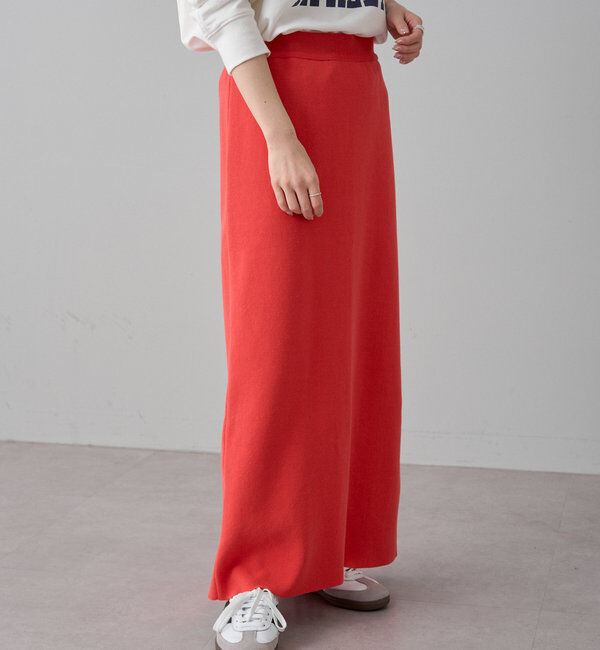  「【Du noir】ミラノリブニットナロースカート」|スカート|