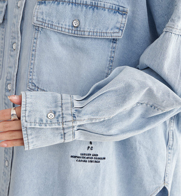  「ヴィンテージライクデニムシャツ」|シャツ・ブラウス|