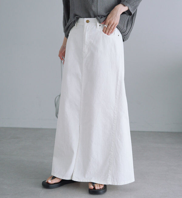  「綿レーヨンデニムスカート」|スカート|
