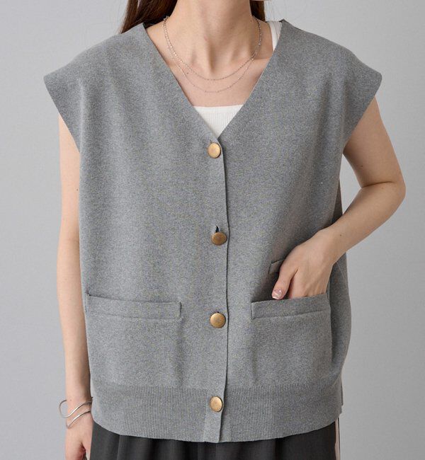  「【Du noir】ニットジレベスト」|ニット・セーター|