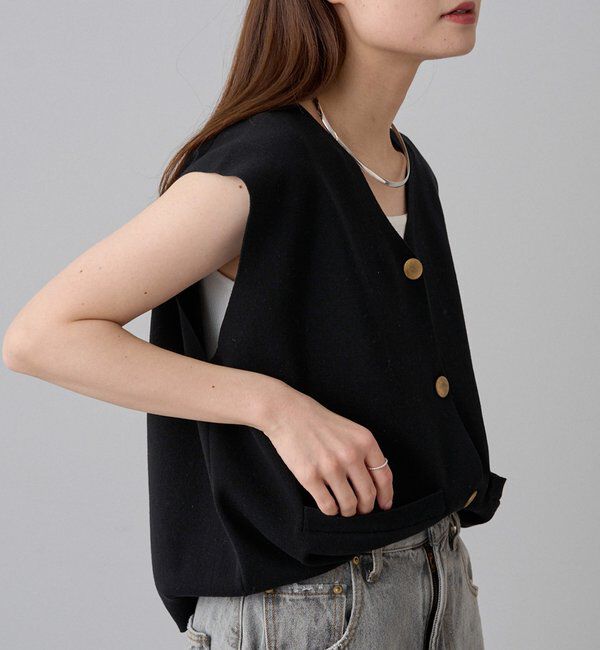  「【Du noir】ニットジレベスト」|ニット・セーター|