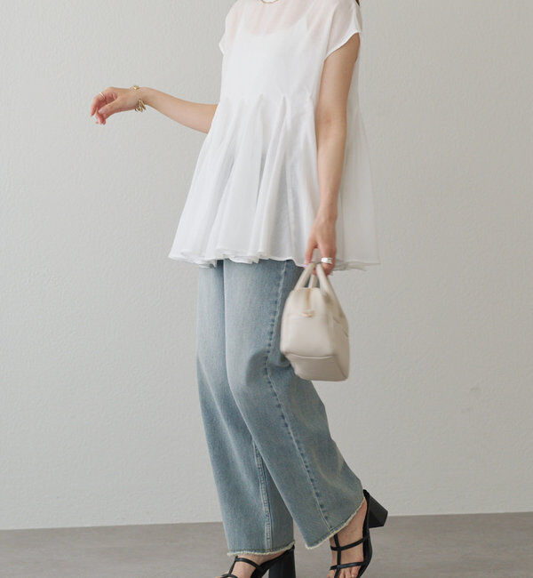  「マチ付きペプラム2WAYブラウス」|プルオーバー|