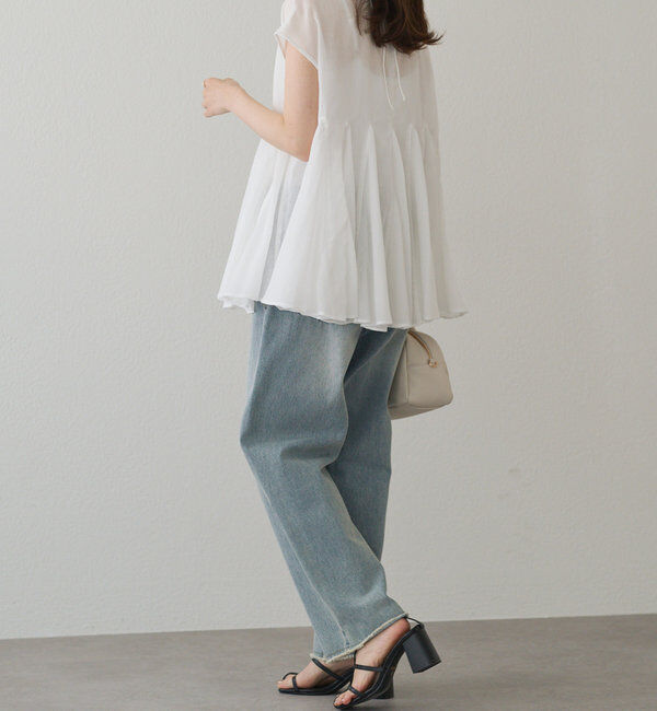  「マチ付きペプラム2WAYブラウス」|プルオーバー|