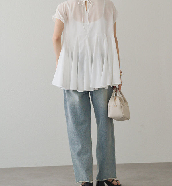  「マチ付きペプラム2WAYブラウス」|プルオーバー|