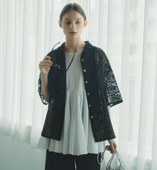  「マチ付きペプラム2WAYブラウス」|プルオーバー|