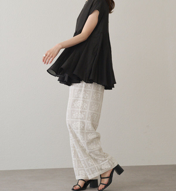  「マチ付きペプラム2WAYブラウス」|プルオーバー|