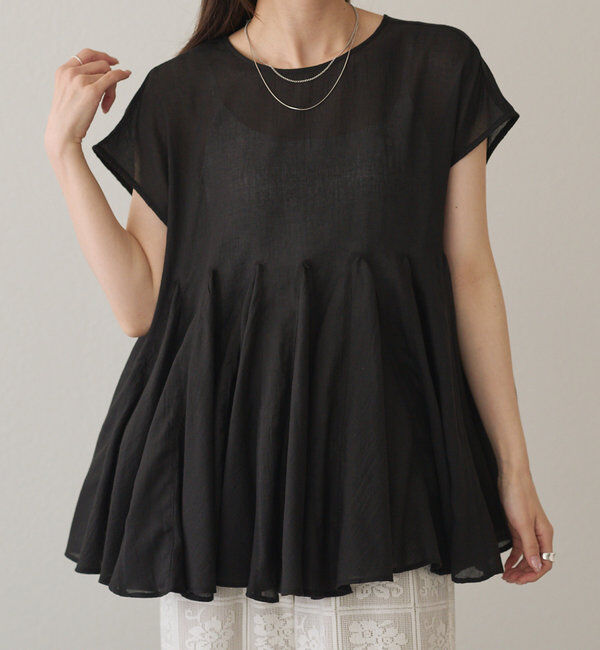  「マチ付きペプラム2WAYブラウス」|プルオーバー|