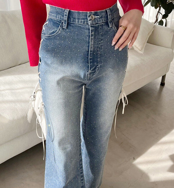  「レースアップデニムパンツ/SM展開」|その他|