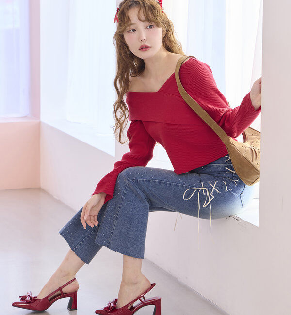  「レースアップデニムパンツ/SM展開」|その他|