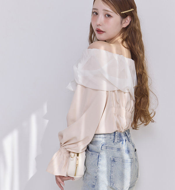  「オフショルリボンブラウス」|シャツ・ブラウス|