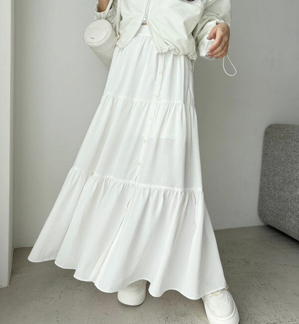  「ティアードスカート」|スカート|オフホワイト