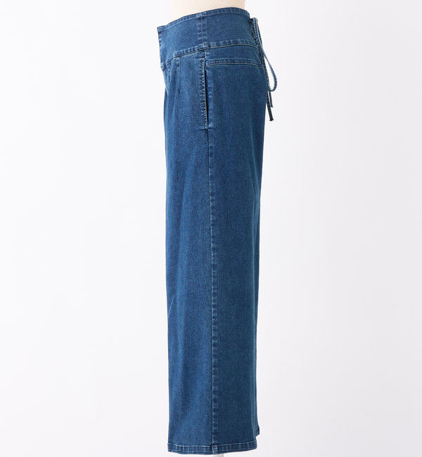  「バックレースアップワイドデニムパンツ」|その他|
