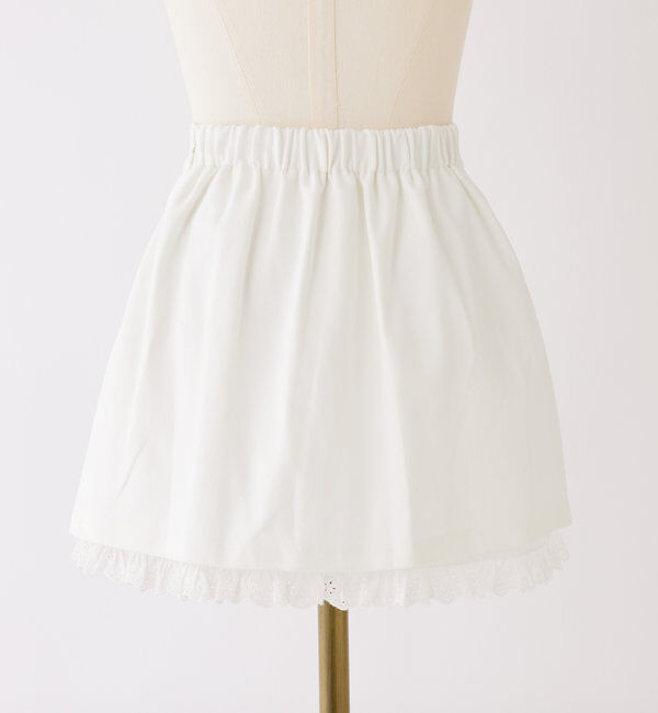  「【セットアップ対応】リボン付きカットミニスカート」|スカート|