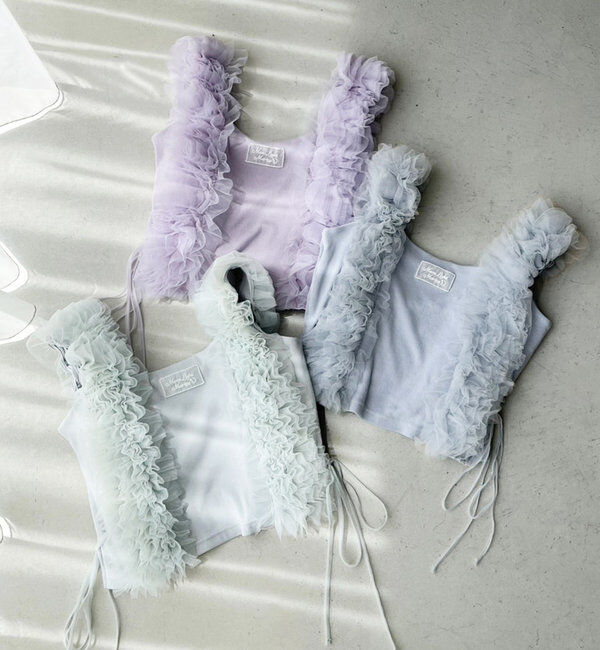  「【moon light marine collection】チュールフリルタンク」|プルオーバー|