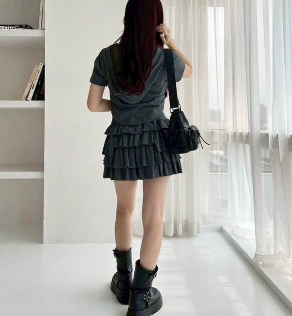  「フード付き半袖パーカー」|プルオーバー|