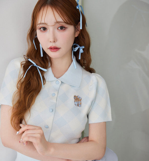  「【mikko コラボ】刺繍入りポロ衿セットアップ」|ワンピース|