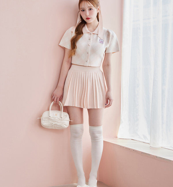  「【mikko コラボ】刺繍入りポロ衿セットアップ」|ワンピース|