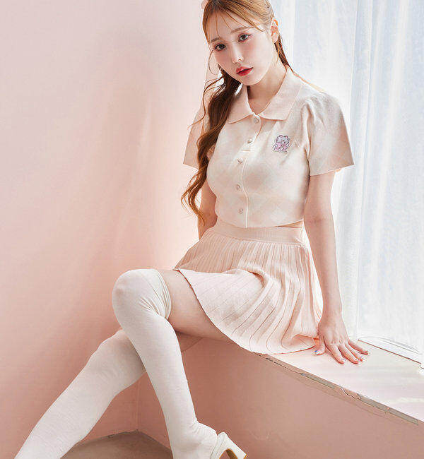  「【mikko コラボ】刺繍入りポロ衿セットアップ」|ワンピース|