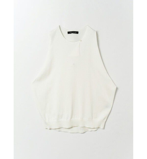 mizuiro ind「mizuiro ind クルーネックコクーンベスト」|ベスト・ジレ|オフホワイト