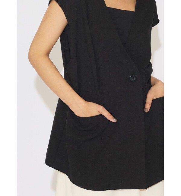 MIDIUMISOLID「MIDIUMISOLID for Ladies ノーカラーベスト」|ベスト・ジレ|