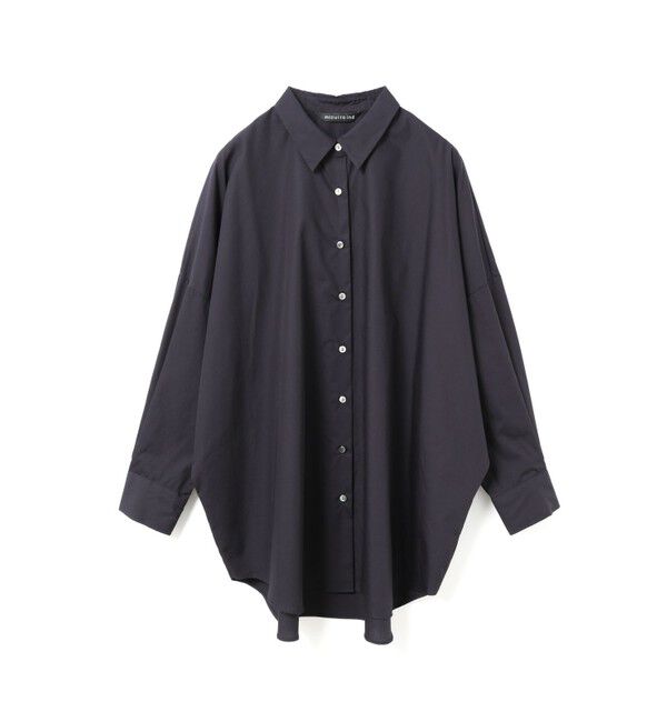mizuiro ind「mizuiro ind ワイドチュニックシャツ」|シャツ・ブラウス|ネイビー