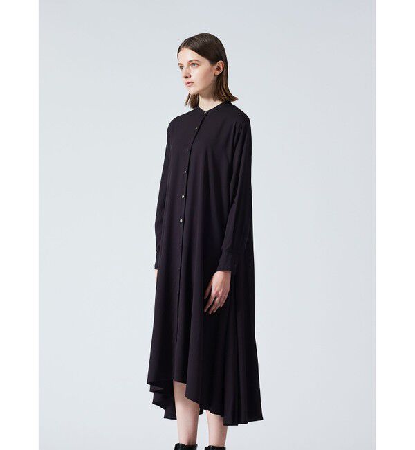 mizuiro ind「mizuiro ind T/Rスタンドカラーフレアワンピース」|ワンピース|