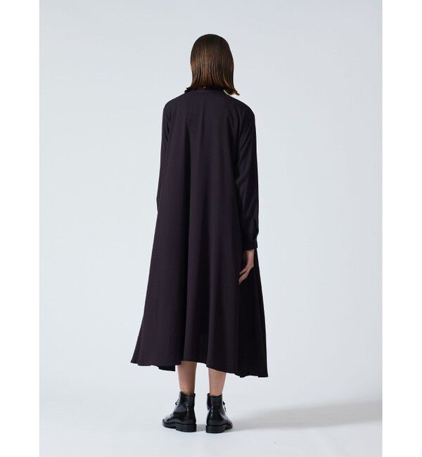 mizuiro ind「mizuiro ind T/Rスタンドカラーフレアワンピース」|ワンピース|