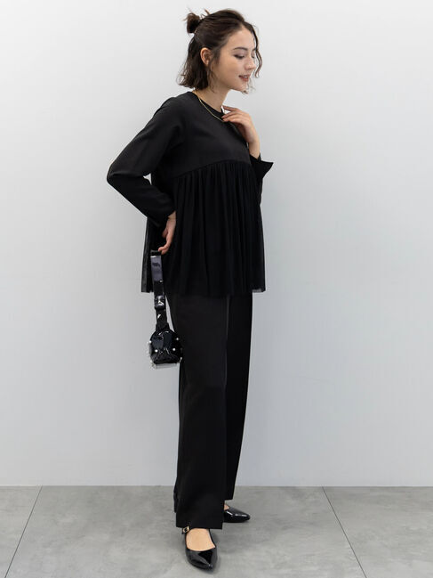 Te chichi「【セレモニーアイテム】チュールギャザーヘムドッキングブラウス（セットアップ可）」|シャツ・ブラウス|