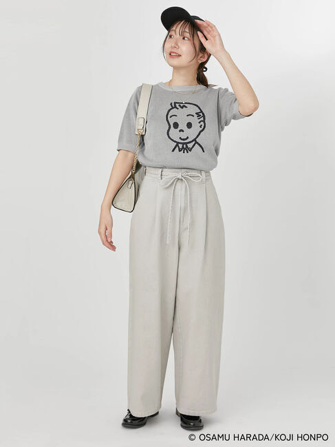 Te chichi TERRASSE「【OSAMU GOODS&times;Te chichi TERRASSE】柄アソート半袖ジャカードニット」|ニット・セーター|