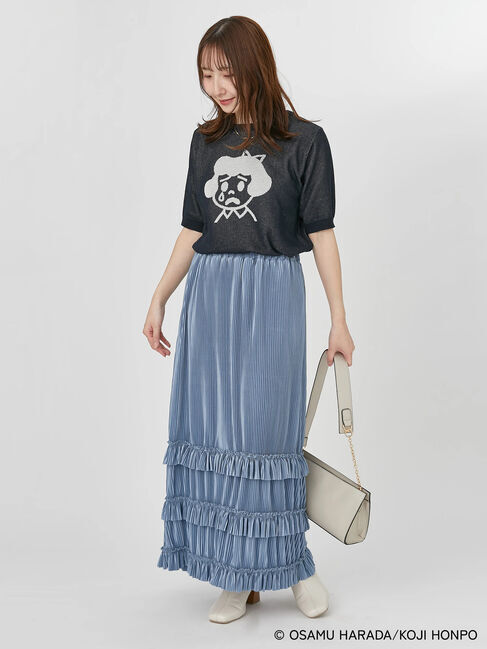 Te chichi TERRASSE「【OSAMU GOODS&times;Te chichi TERRASSE】柄アソート半袖ジャカードニット」|ニット・セーター|