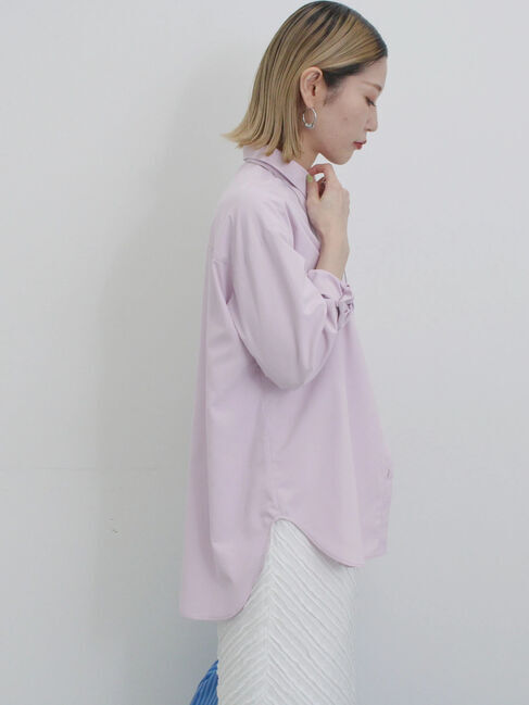 Samansa Mos2 blue「【イージーケア】マルチスタイルシャツ」|シャツ・ブラウス|