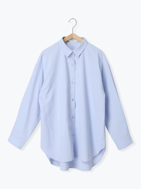 Samansa Mos2 blue「【イージーケア】マルチスタイルシャツ」|シャツ・ブラウス|