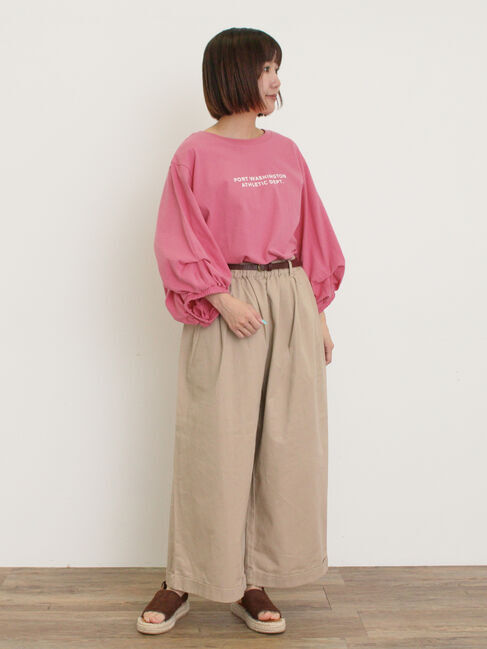 Samansa Mos2「【S/Mサイズ】ベルト付きチノワイドパンツ」|その他|