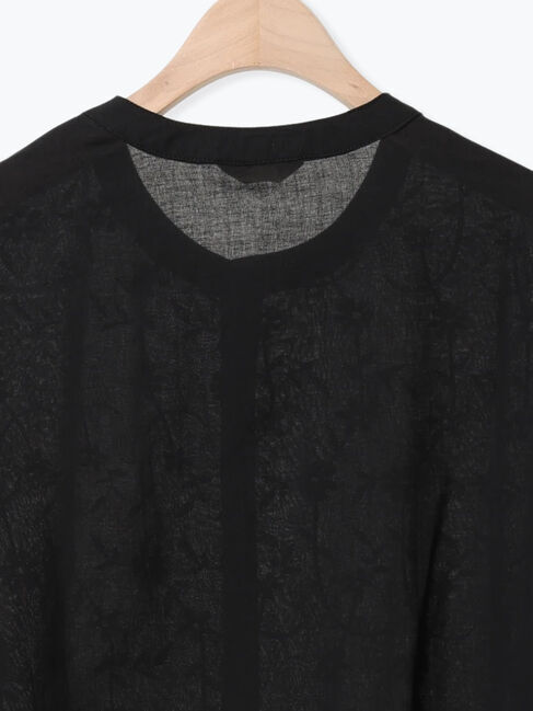 Samansa Mos2「3D刺繍バンドカラーブラウス」|シャツ・ブラウス|