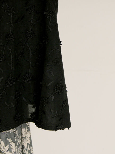 Samansa Mos2「3D刺繍バンドカラーブラウス」|シャツ・ブラウス|