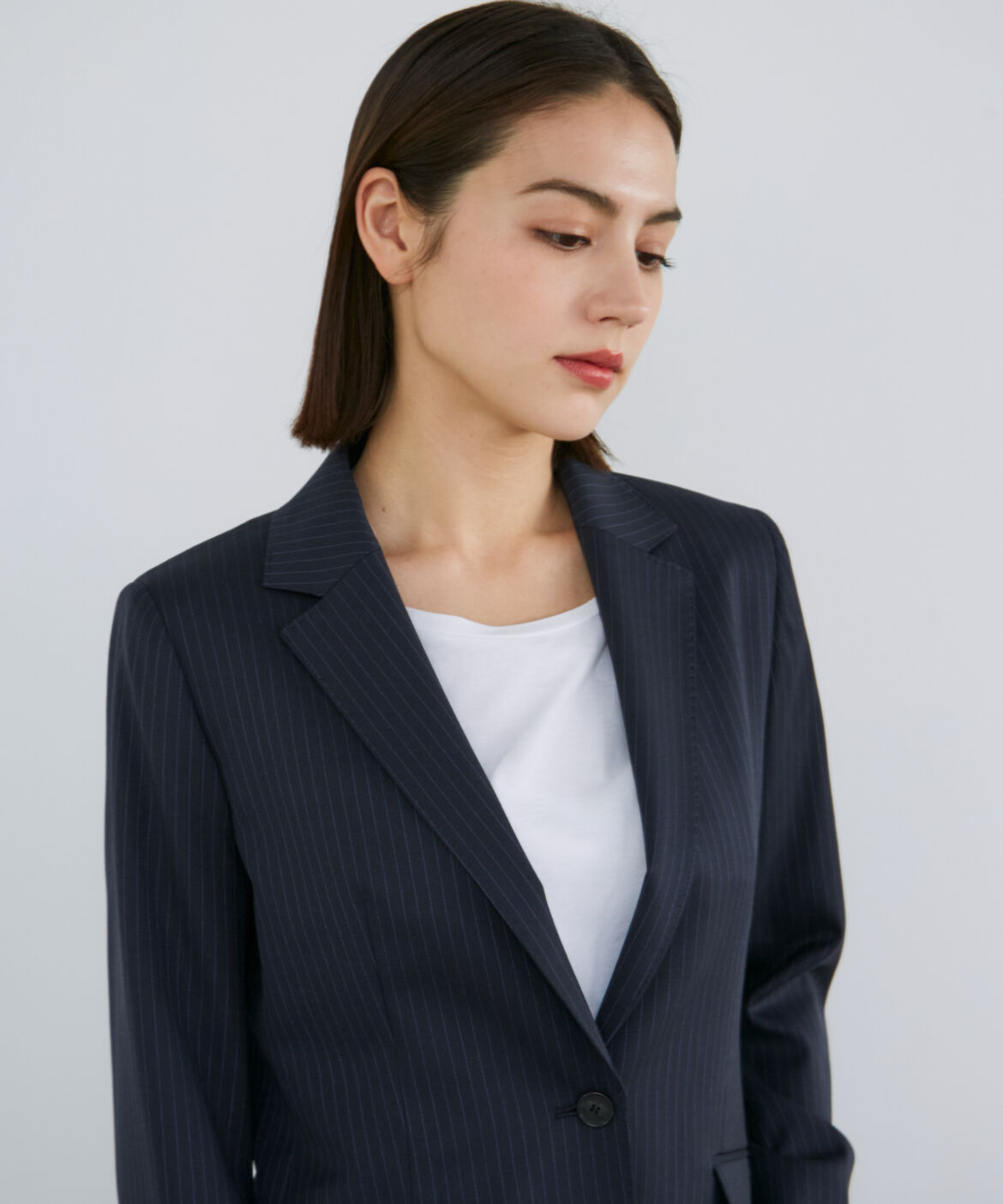 INED「《大きいサイズ》シルクウールテーラードジャケット」|テーラードジャケット|