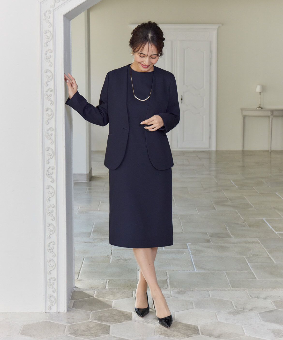 7-IDconcept.「《大きいサイズ》ノーカラージャケット」|ノーカラージャケット|