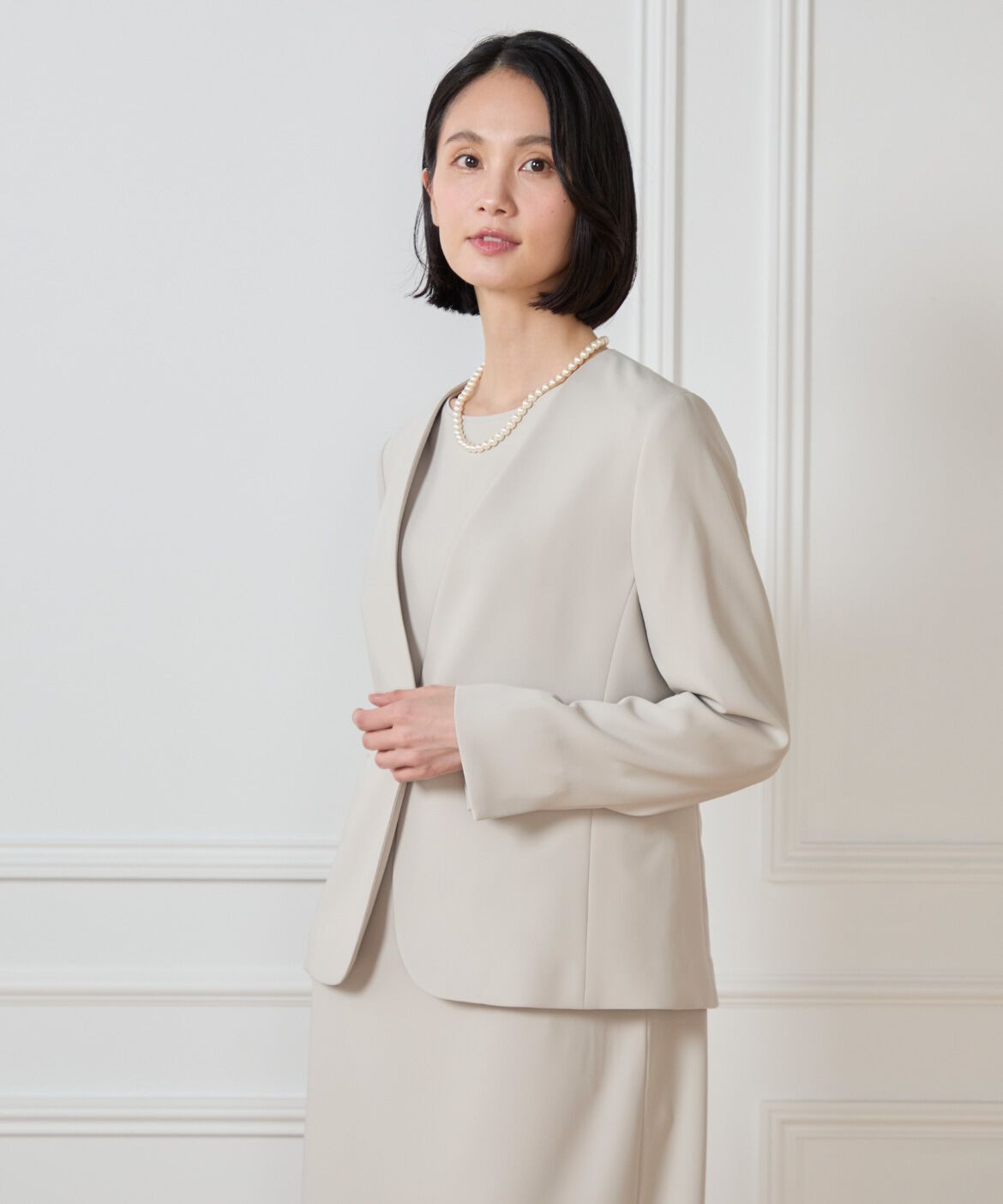 7-IDconcept.「《大きいサイズ》ノーカラージャケット」|ノーカラージャケット|