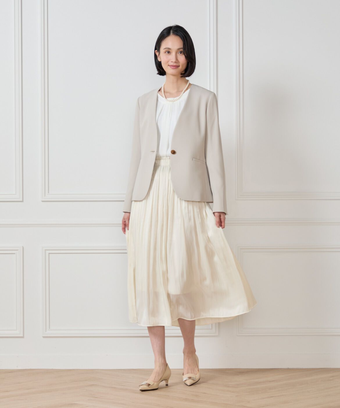 7-IDconcept.「《大きいサイズ》ノーカラージャケット」|ノーカラージャケット|