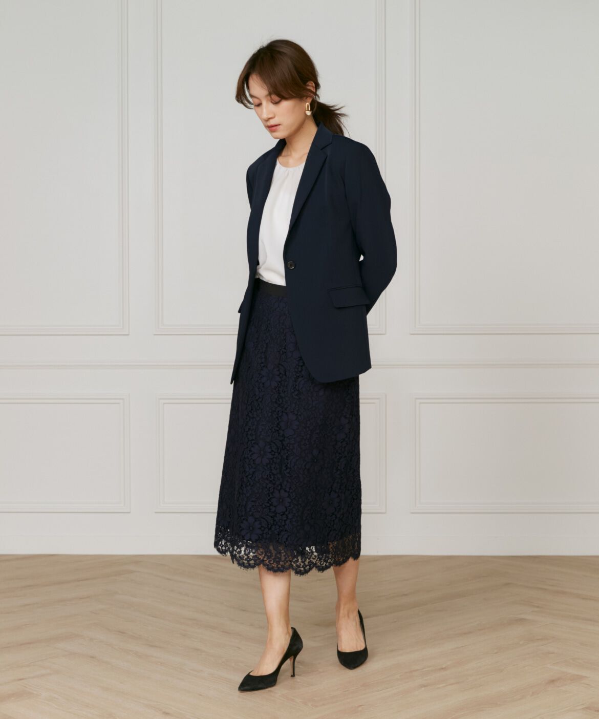 INED「コードレーススカート」|タイト|