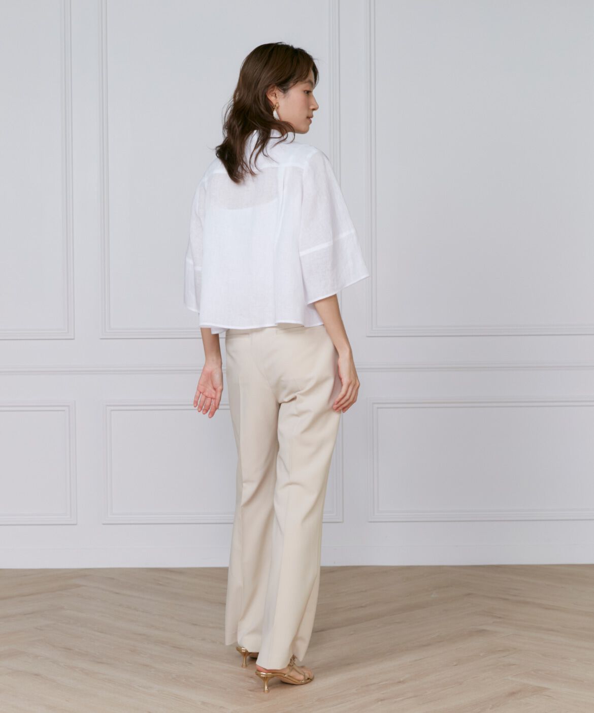 INED「《大きいサイズ》美脚セミフレアパンツ」|その他|