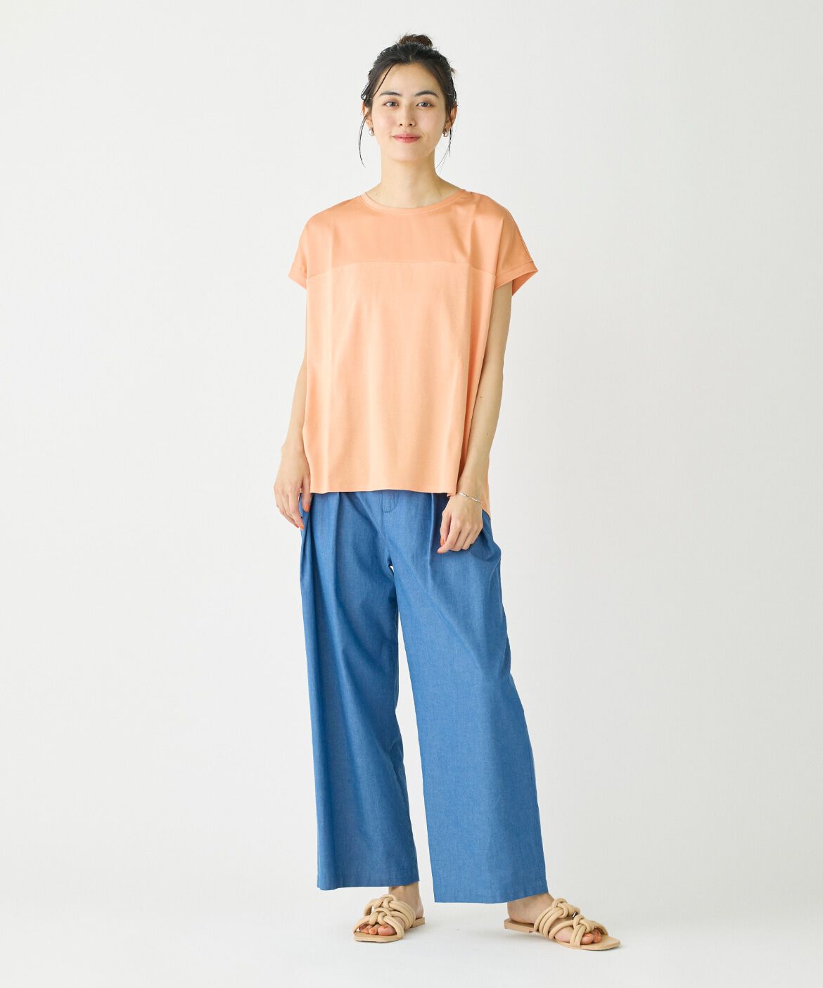 DAY by DAY it&rsquo;s international「サテン切り替えドルマンプルオーバー《スビン綿MIXフライス》」|タンクトップ|