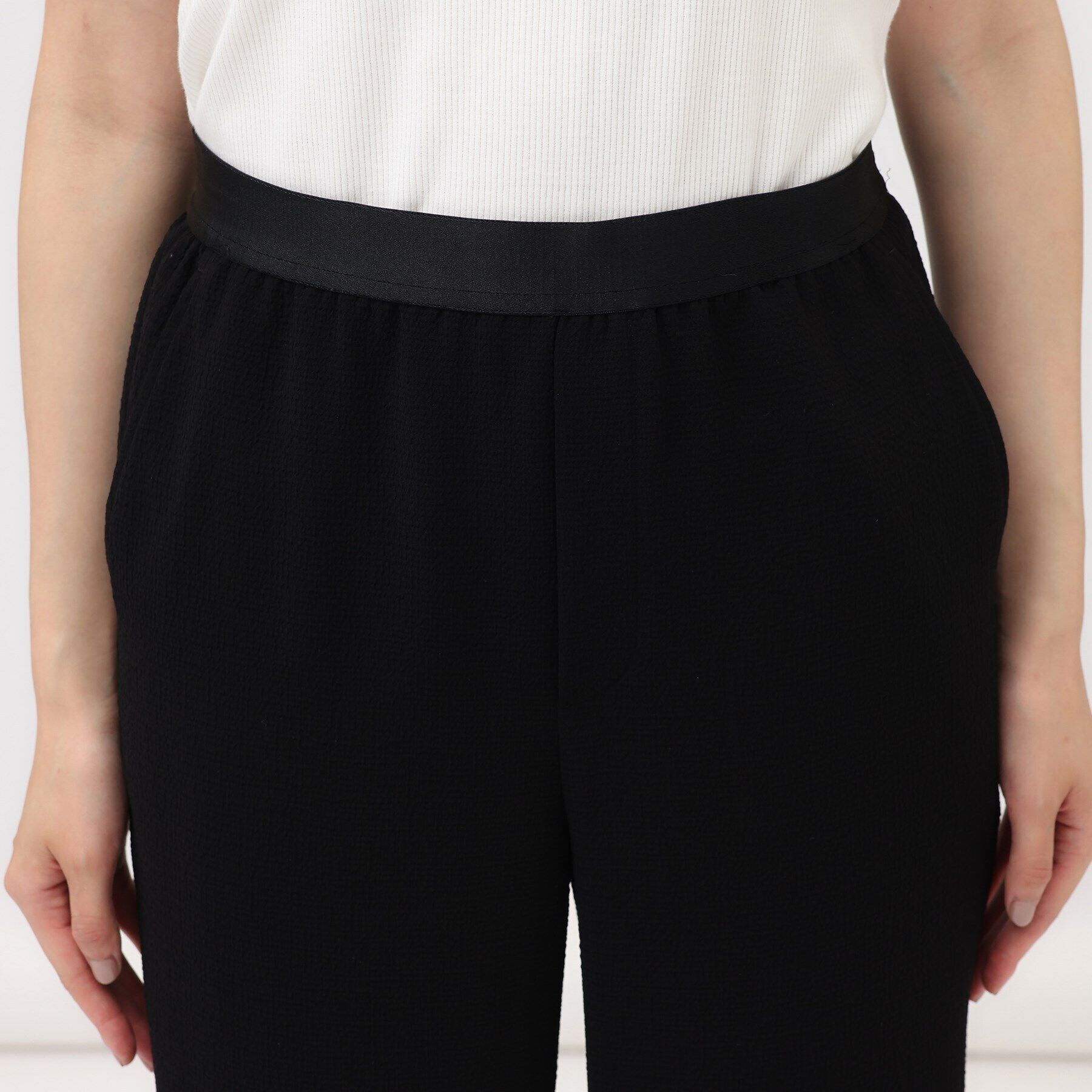 UNTITLED「【セットアップ可能/ウエストゴム】クレープダブル イージーワイドパンツ」|その他|