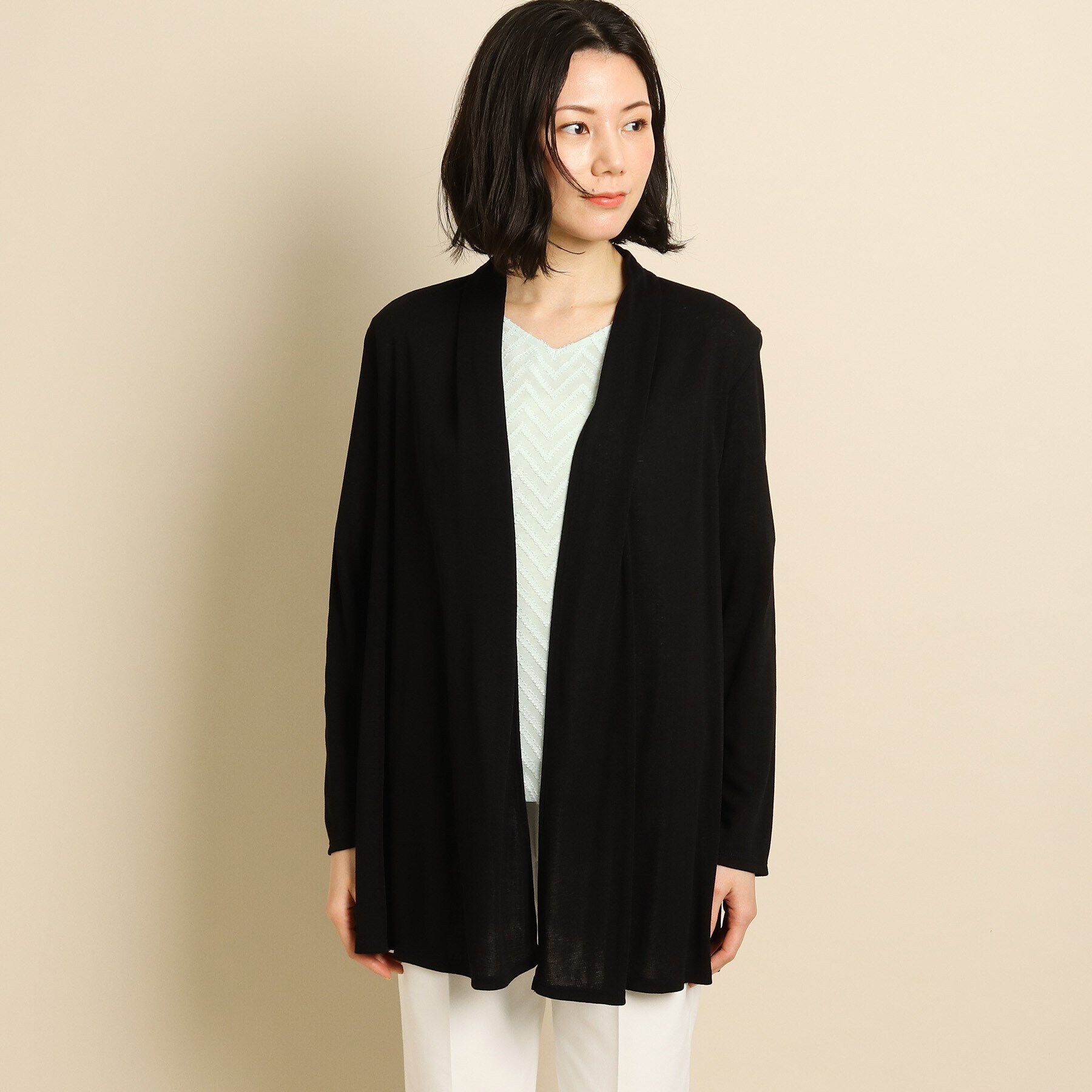 COUP DE CHANCE「【洗える/日本製】ライトなジャージカーデイガン」|カーディガン|