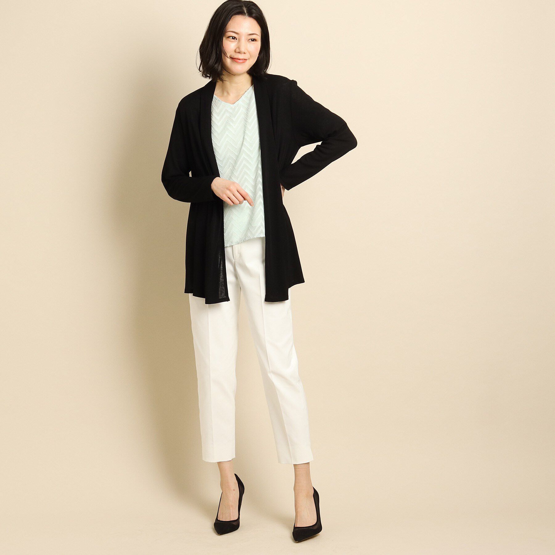 COUP DE CHANCE「【洗える/日本製】ライトなジャージカーデイガン」|カーディガン|