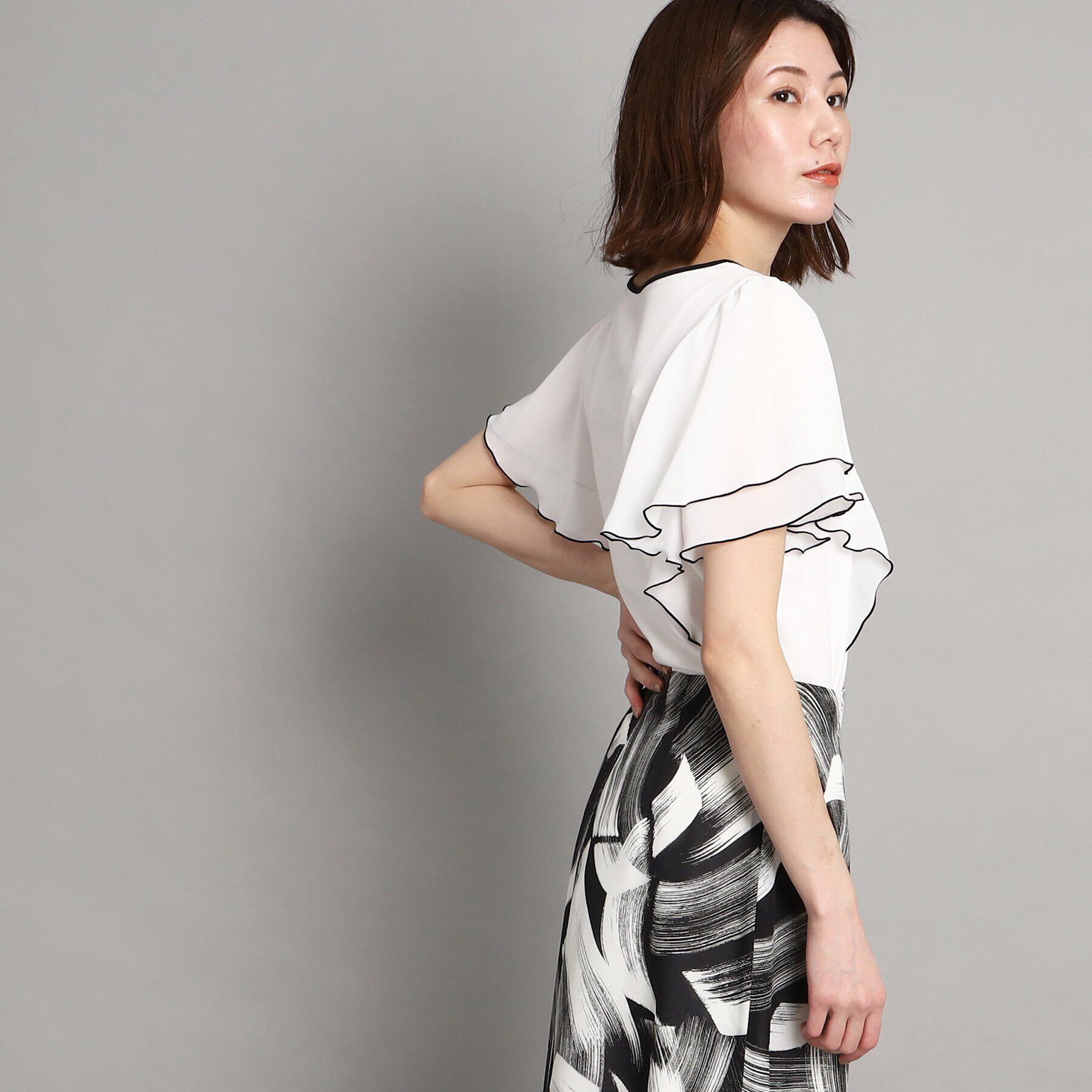 COUP DE CHANCE「【大人可愛い/洗える】フレアースリーブプルオーバー」|Tシャツ・カットソー|