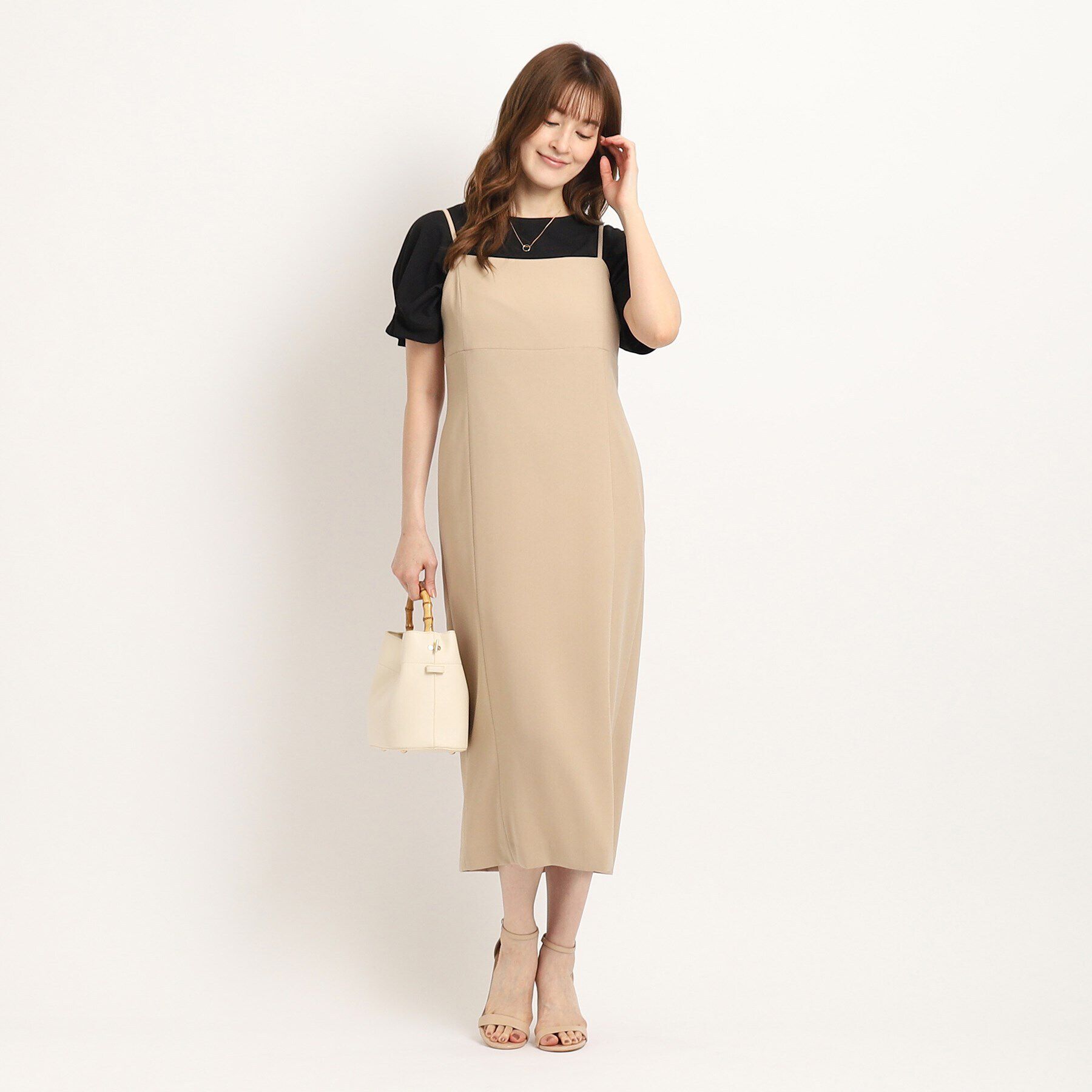 COUP DE CHANCE「【洗える／日本製／アジャスター付】キャミワンピース」|ワンピース|