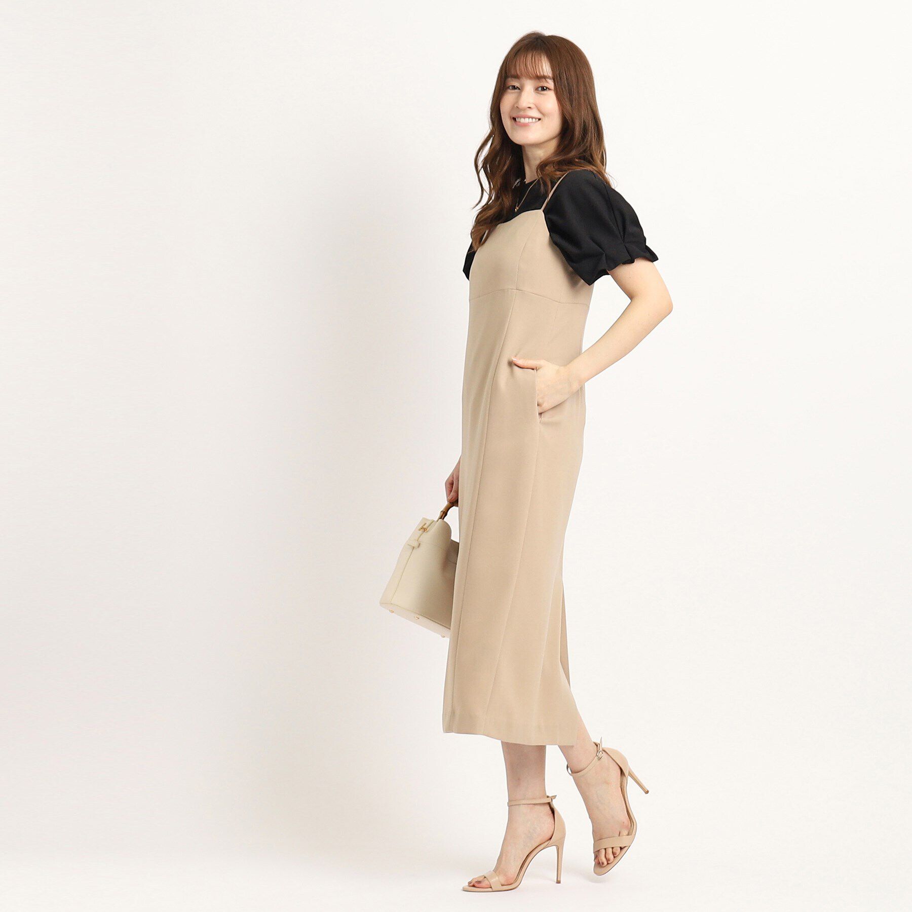 COUP DE CHANCE「【洗える／日本製／アジャスター付】キャミワンピース」|ワンピース|