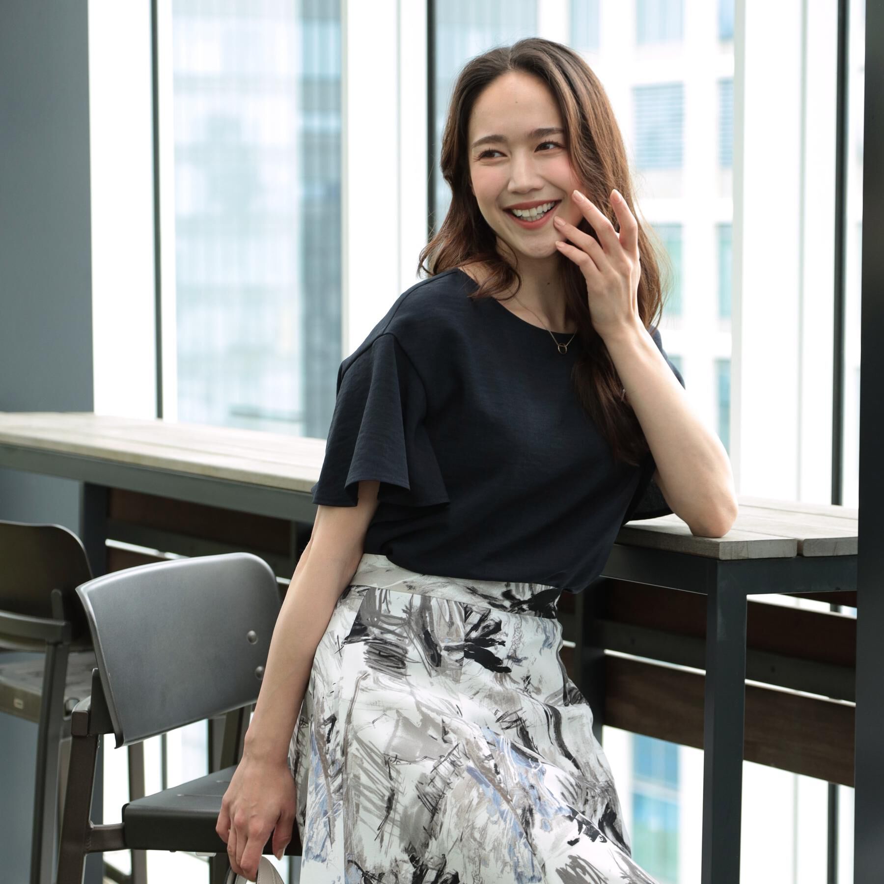 COUP DE CHANCE「【洗える】フレアー袖ブラウス」|シャツ・ブラウス|