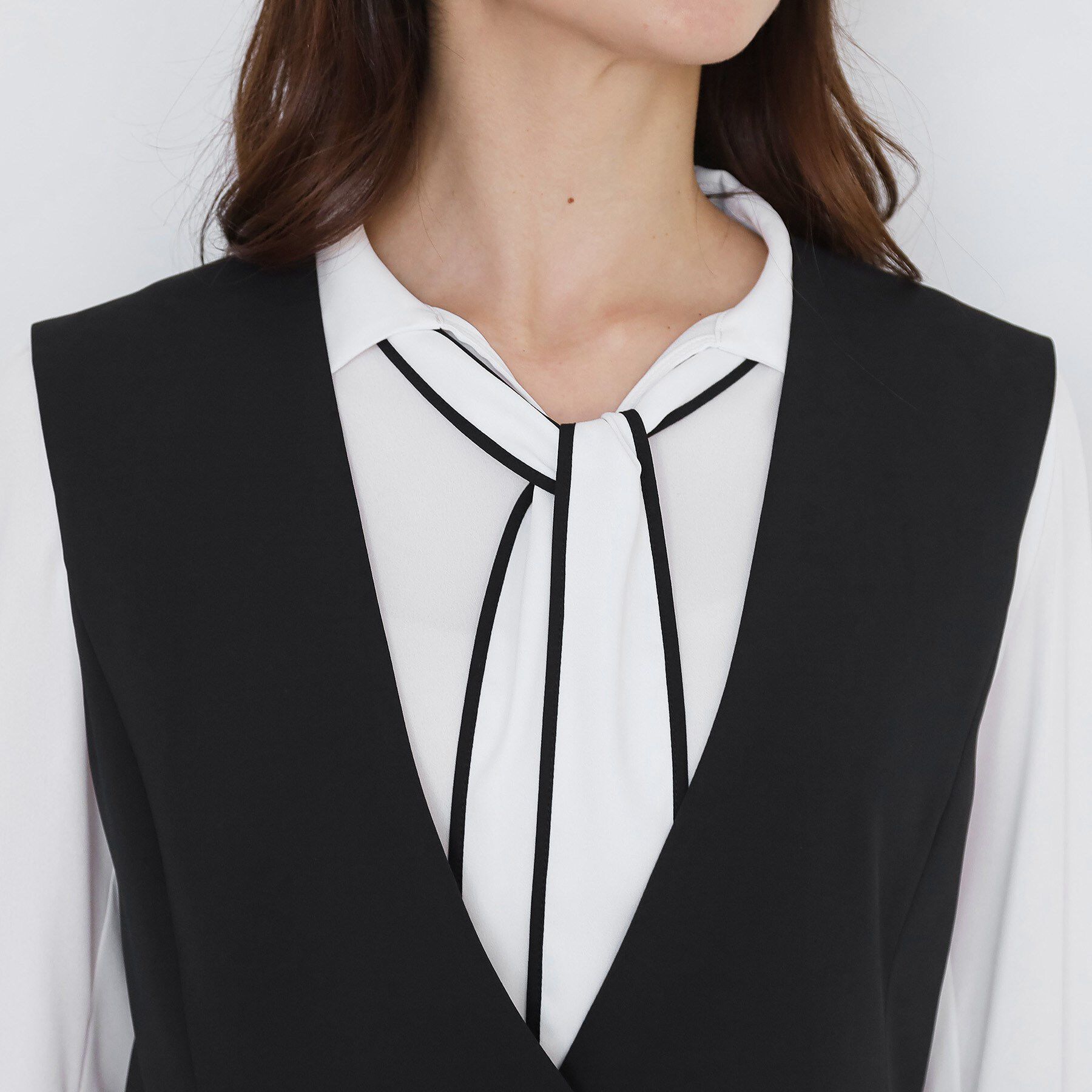 COUP DE CHANCE「【手洗い可／日本製／伸縮性／セットアップ可】カラーレスのジレ」|ベスト・ジレ|